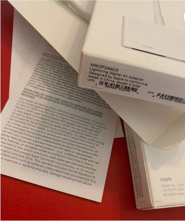 Original Apple Lightning HDMI Digital AV Adapter iPhone iPad A1438 MD826ZM/A Neu - Bild 4 von 4