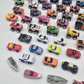 Galoob Micro Machines 70+ Vintage Mixed Lot w/ Case 80's Hot Rods Planes Boats