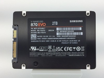 SAMSUNG SSD 870 EVO 2.5'' SATA III Solid State Drive 500GB 1TB 2TB 4TB