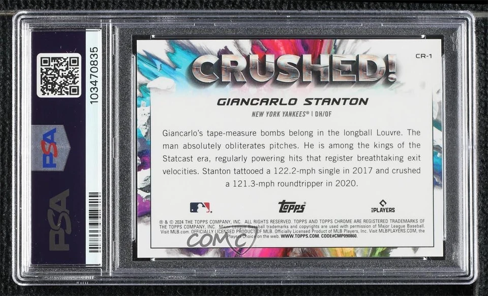2024 Topps Chrome Update Crushed Giancarlo Stanton #CR-1 PSA 10 GEM MT - Image 2 of 2