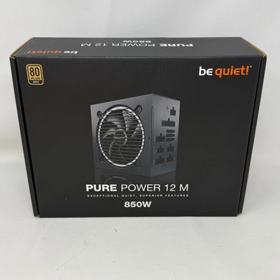 Be Quiet! - Pure Power 12 M 850W ATX 80 Plus Gold Modular Power Supply Black