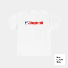 Limp Bizkit Nu Metal Rap Rock T Shirt Black White Navy Nostalgia Cotton Tee