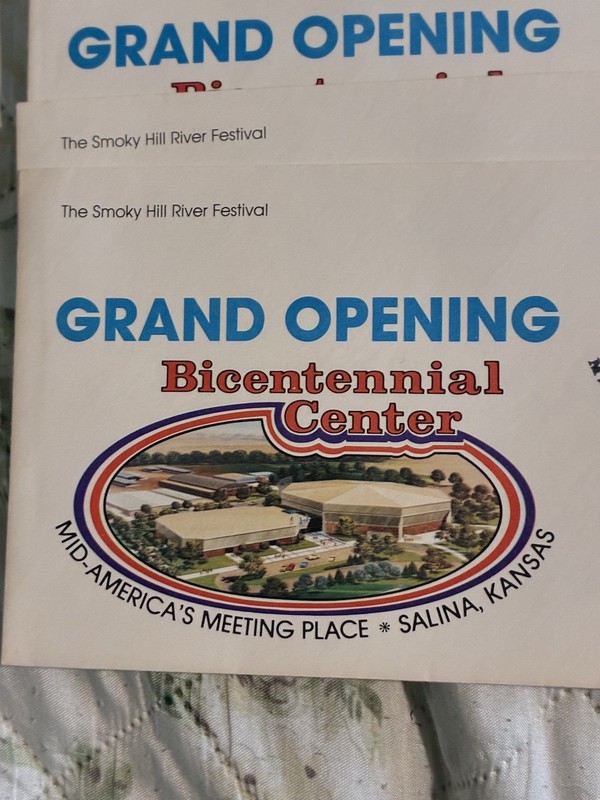Salina Ks.Grand Opening Bicentennial Center envelopes 