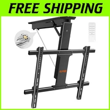 Robust Alloy Steel Motorized TV Mount for Pitched Ceilings - Optimize Your Space