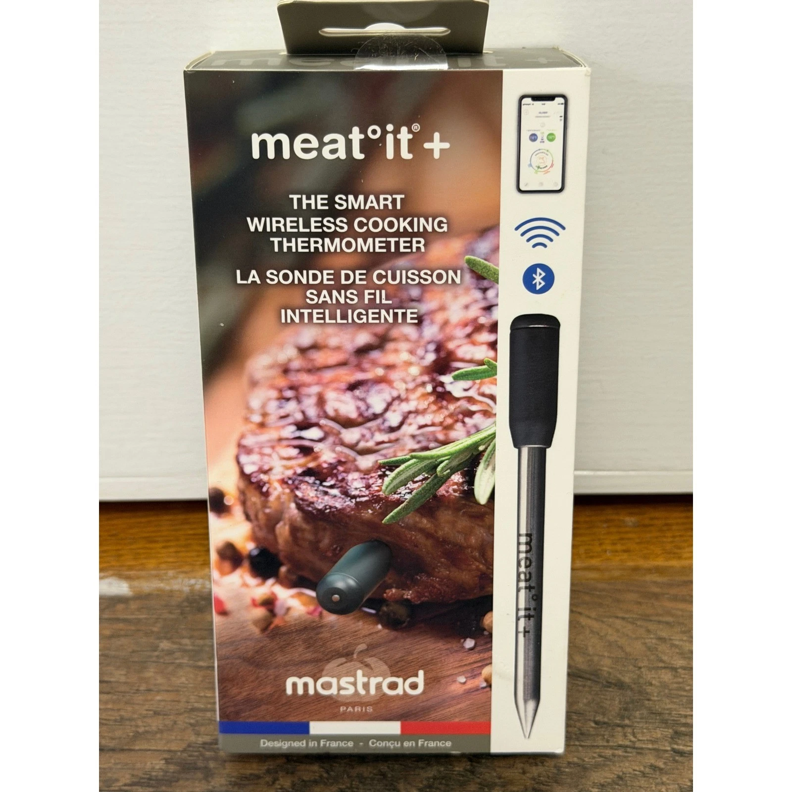 Mastrad Meat It Plus Wireless Cooking Thermometer Unisex OS Black