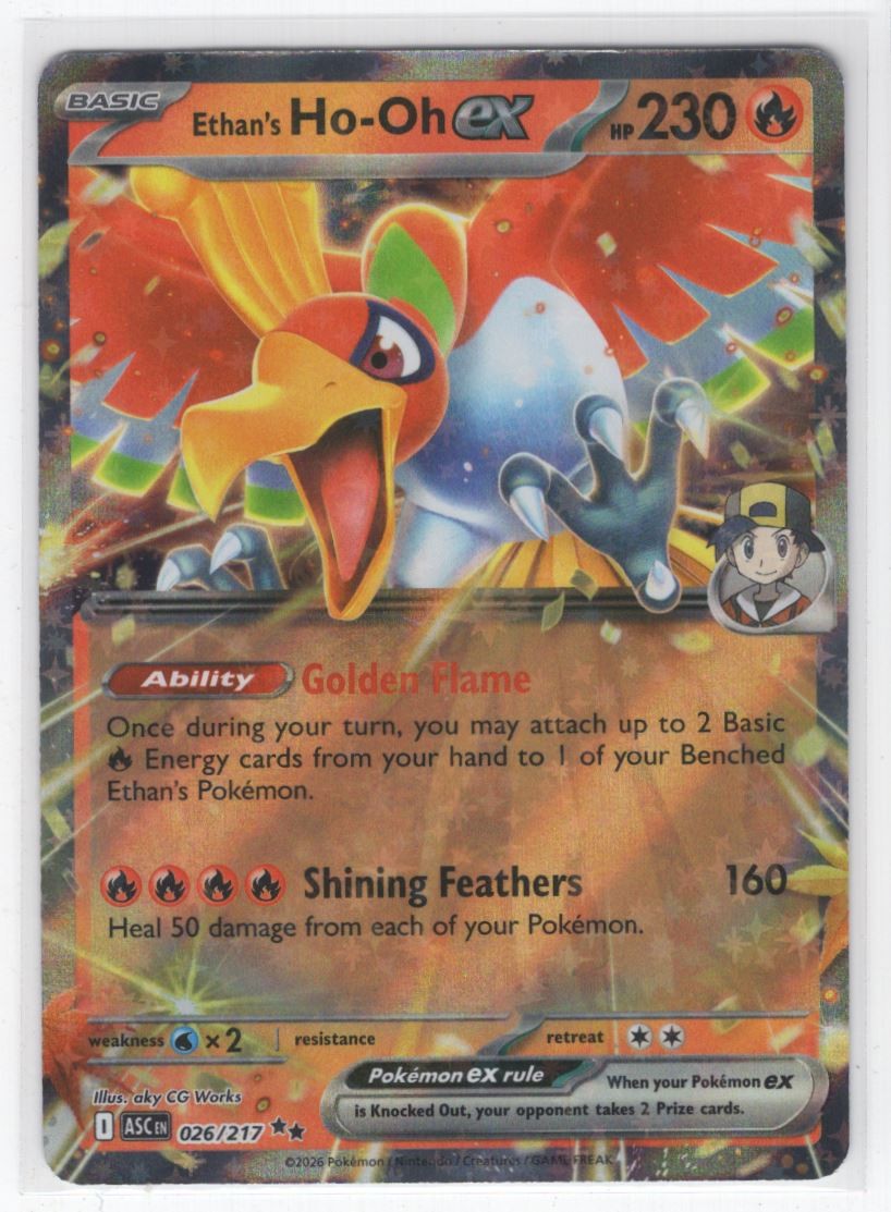 #26 2026 Pokemon Ascended Heroes * Ethan's Ho-Oh ex