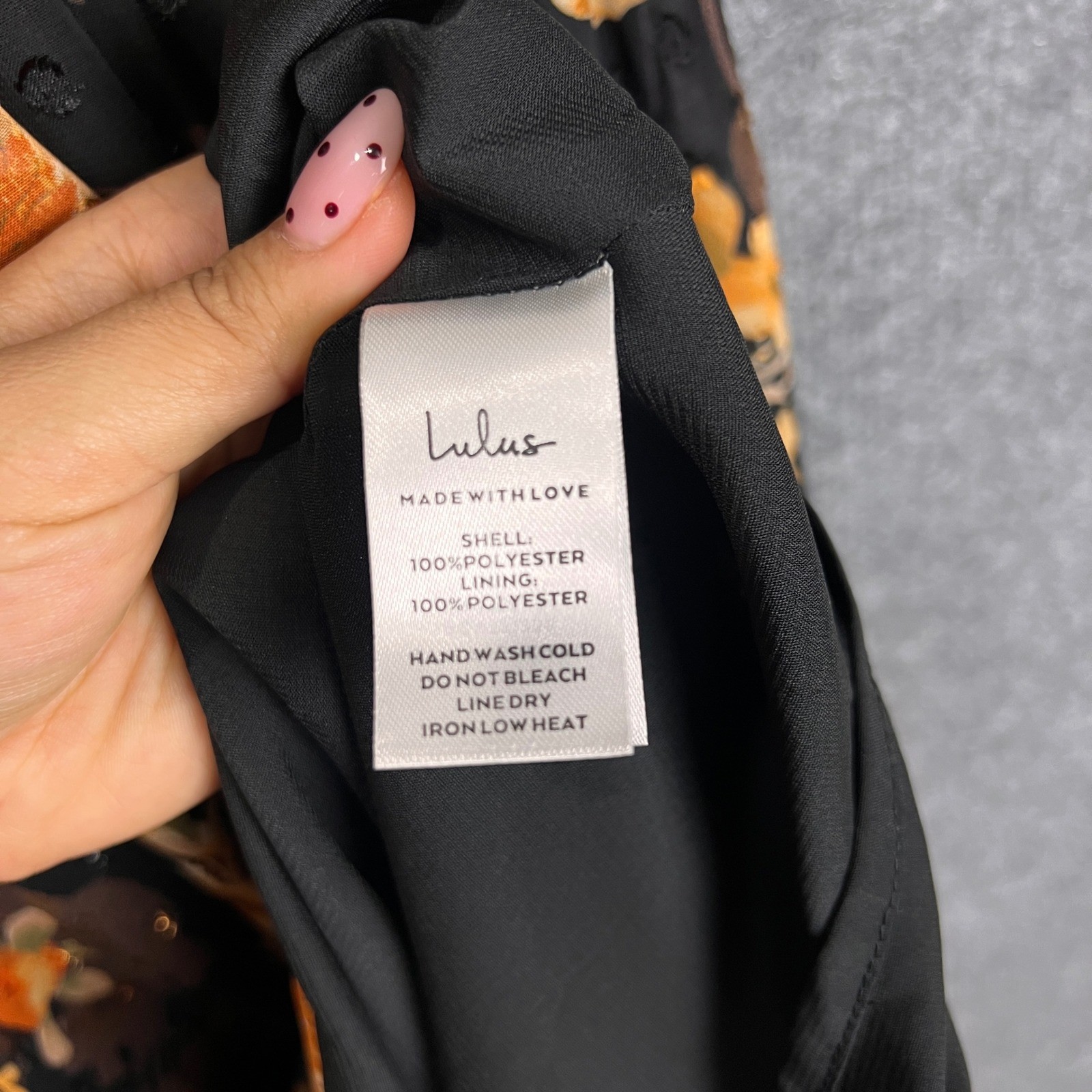 Lulus Black Floral Halter Madi Dress XL Evening Party Boho Flowy