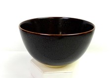 Japanese Tenmoku Artist Signed Shinbi Pottery 4 7/8" Matcha Chawan Bowl 1965-85