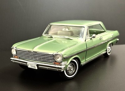 1963 Chevrolet Nova SS Metallic Laurel Green 1/18 Sun Star HTF !