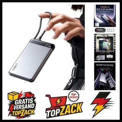 Powerbank , Powerbank 20,000 mAh, 55 W, Mit Kabel Compatible with iPhone 17/1...