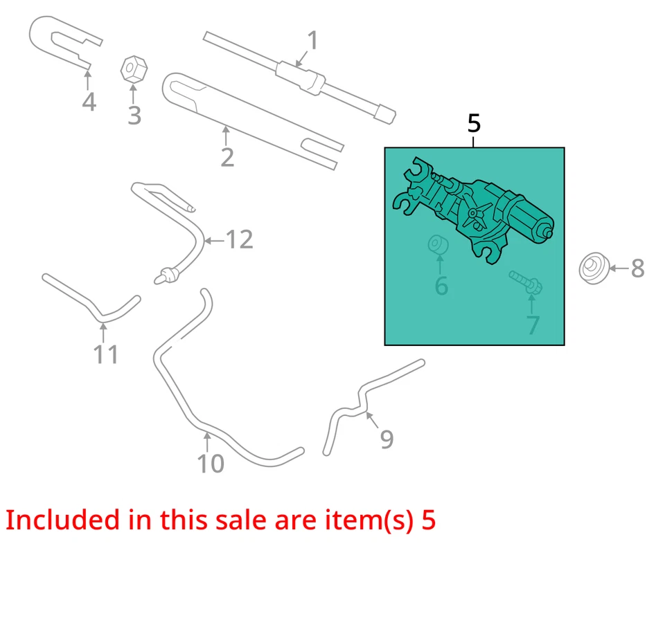 Motor limpiaparabrisas trasero Hyundai Veloster 2015 OEM 101 k millas - LKQ407868621 Foto 4 de 4