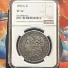 1896 S Morgan Silver Dollar $1 NGC VF30 Circulated Genuine