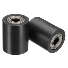 2Pcs POM Roller Wheel with Bearings, 7/16" x 1-1/4" x 1-1/2" Bearing Pulley