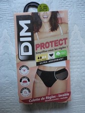 SLIP DIM PROTECT - CULOTTE DE REGLES - LAVABLE - FLUX MOYEN - TAILLE 40/42