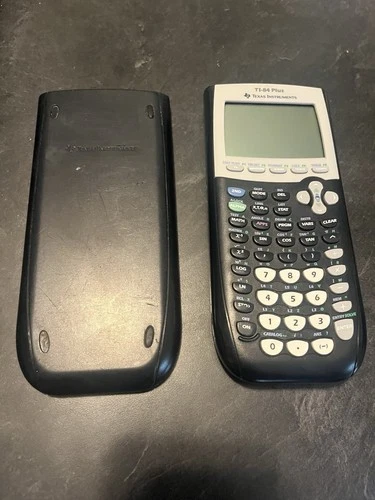Texas Instruments TI-84 Plus Graphing Calculator Tested Working with Cover