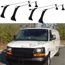 2Pair 63" Roof Ladder Rack Cross Bar Luggage Rack Carrier For Chevy Express 1500