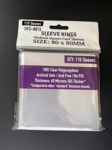 Fundas para tarjetas cuadradas medianas (80x80 mm) paquete de 110, 60 micras, SKS-8815 - Imagen 2 de 4