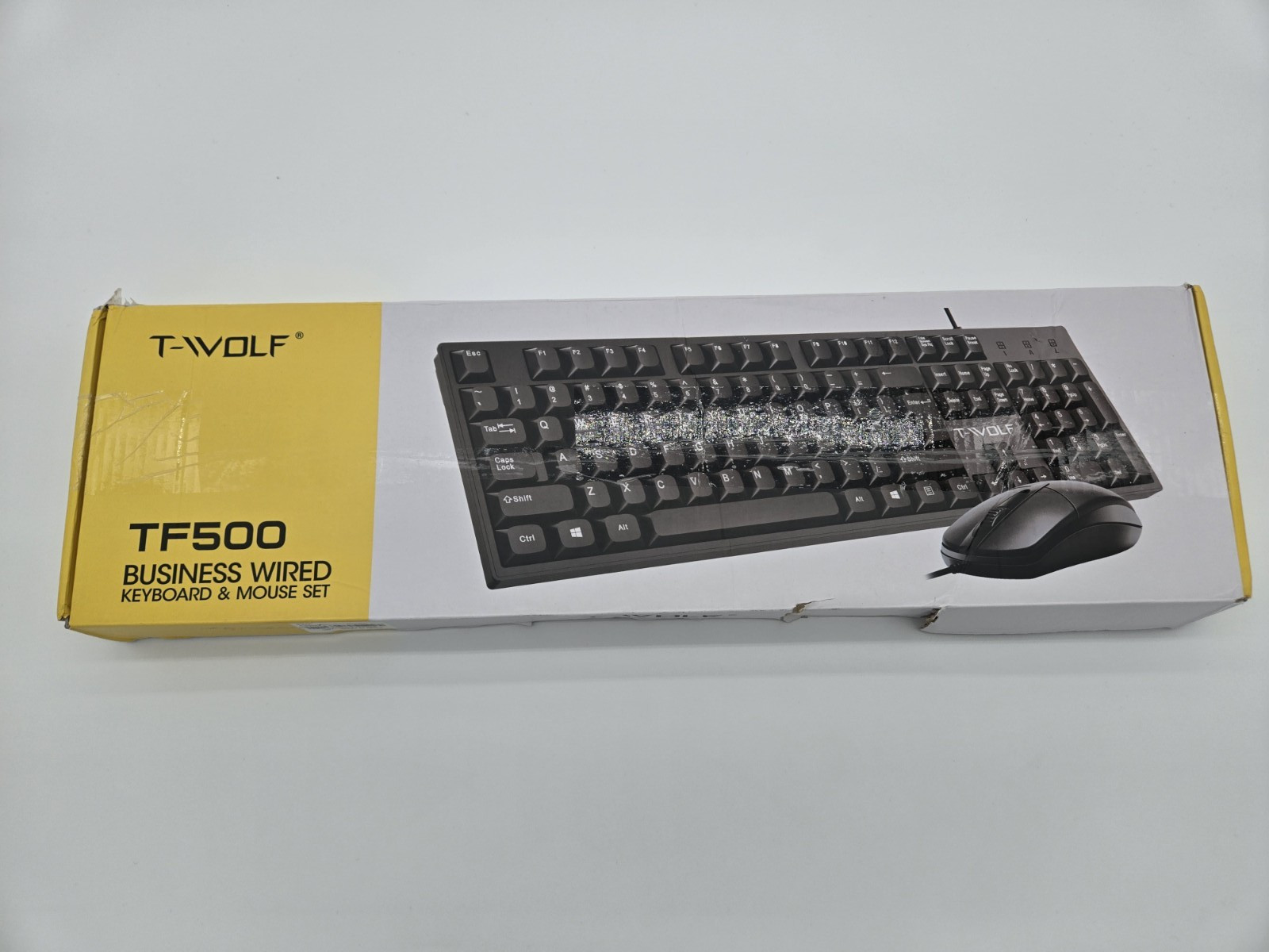 TF500 T-Wolf Keyboard & Mouse Set Business Wired New Damaged