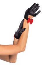 Adult Satin Cut Out Cropped Glove Womens Gloves