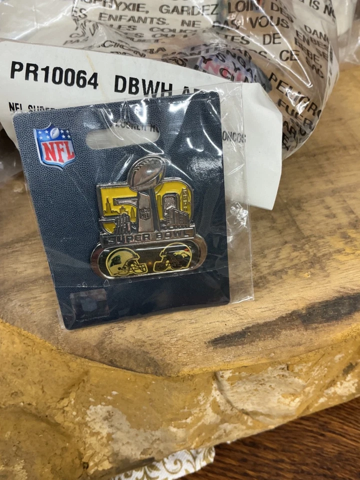 NUEVO NFL DENVER BRONCOS Lote de 3 Sombrero, Prendedor y Adorno Super Bowl - SUPER BOWL 50 Foto 3 de 4