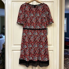 ✨ Tahari Arthur Levine Dress Floral Short Sleeve Women Size 16 NWT ✨
