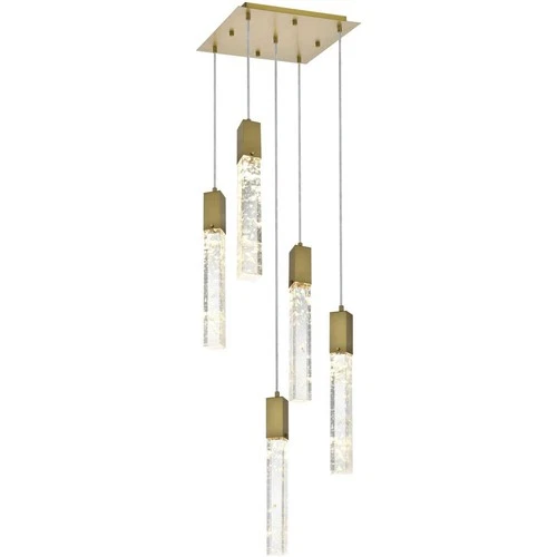 Elegant Lighting 2088D16SG Aurora Pendant Satin Gold - Picture 1 of 9