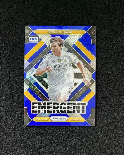 2025-26 Panini Prizm FIFA Emergent Blue Shimmer #19 Gonzalo Garcia 5/5 YE60