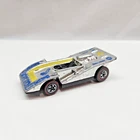 Hot Wheels Redline Steam Roller Can Am Racer in Chrome Blue Yellow 1973