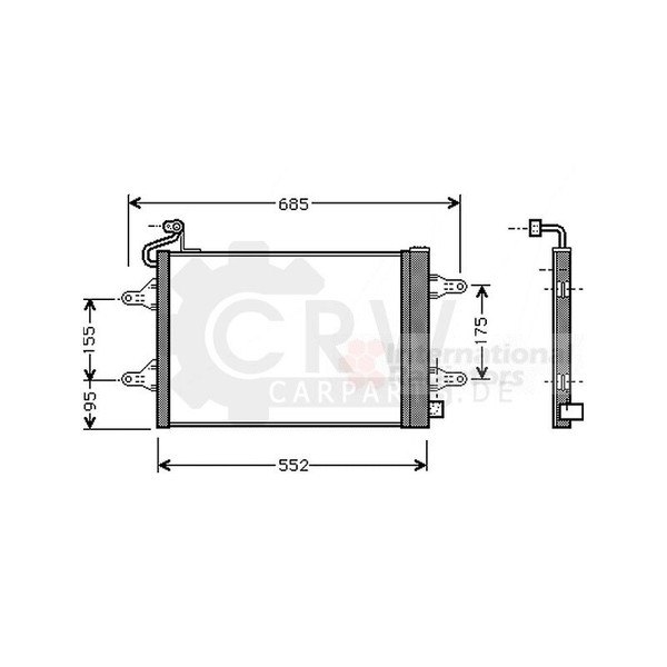 Kondensator Klimaanlage FüR VW Polo 1.2 12V 1.4 16V Fox Skoda Fabia-image