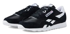 Man Reebok Classic Nylon Running Shoe Sneakers Athletic GY7231 Black/White New