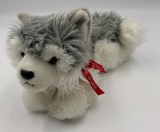 Aurora Gray White Wolf 12" Plush Stuffed Animal