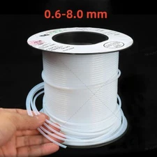 White / Transparent PTFE Tubing  Air Tube High Temp Resistance 0.6-8.0 mm OD -