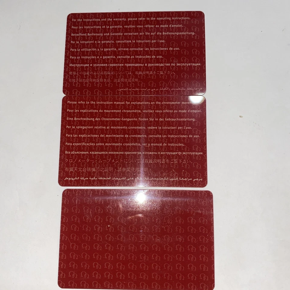 Juego completo de tarjetas de reloj pulsera Omega Seamaster Cal 2500 vintage para minoristas Foto 2 de 2