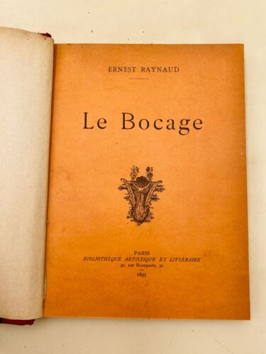 Le Bocage - Ernest Raynaud - 1895 - Photo 1/14