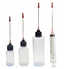 Plastic Squeeze Bottles 1oz,2oz,4oz,10ML Syringe 3" Applicators for Gun Oil