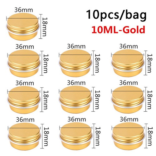 10pcs Empty Aluminum Tin Jar Cans 5ML/10ML/15ML For Cream Cosmetic Balm Candle - Picture 10 of 35