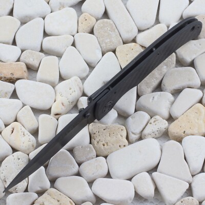 Benchmark Carbon Fiber Wildwind Straight Folding Linerlock Benchmark Carbon Fiber Wildwind Straight Folding Linerlock