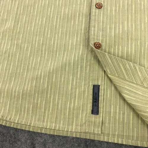 REI Herren Hemd mit Knopfleiste XL grün gestreift Kurzarm Pattentaschen Relaxed Fit - Bild 7 von 10
