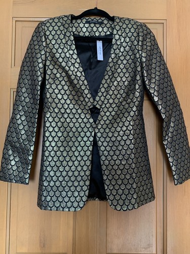 Co. Blazer Evening Jacket Metallic Gold 