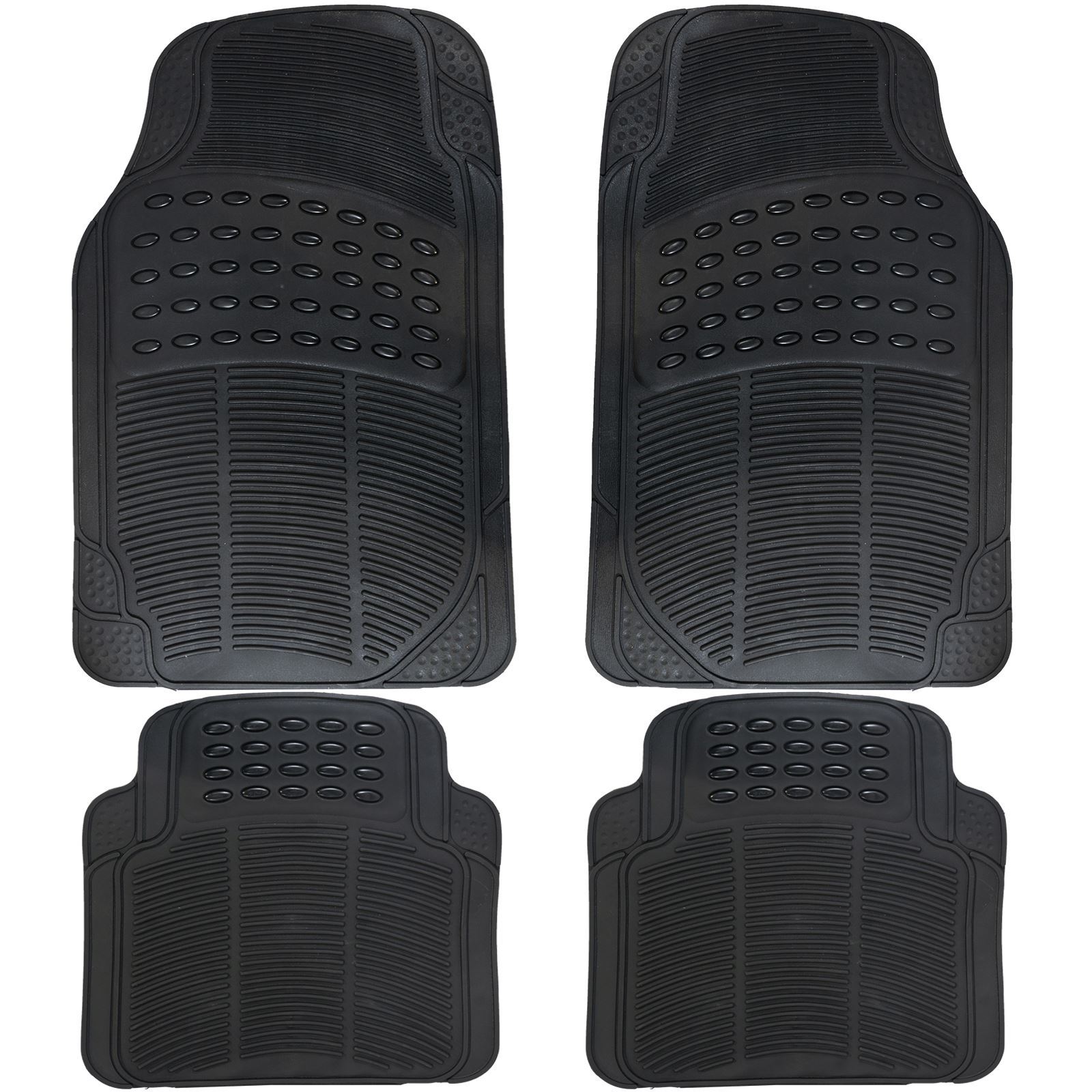 Heavy Duty Rubber Floor Mats Set with Black for VW Polo Golf Fox Lupo