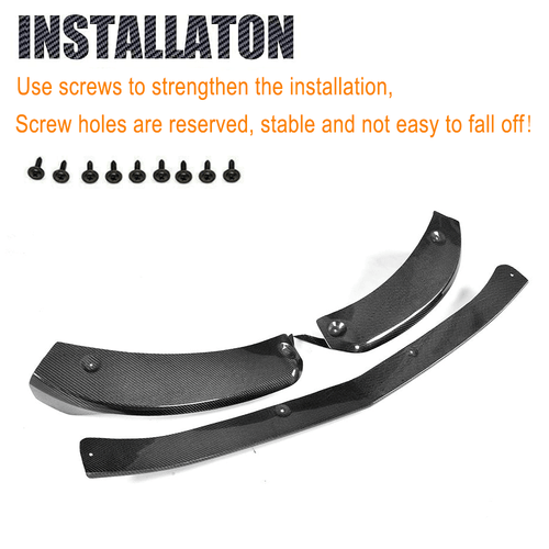 Fit For Benz C217 S500 Sport 14-17 Real Carbon Front Bumper Lip Spoiler Splitter - Picture 14 of 16