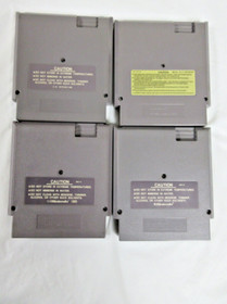 Nintendo NES 4 Games. 3-D World Runner, Tecmo NBA Basketball, Pinball, Ice Hocke