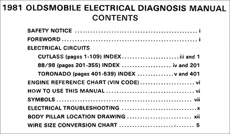Oldsmobile 1981 CD taller de reparación manual y carrocería 88 98 Toronado Cutlass Olds Foto 2 de 3