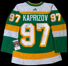 KIRILL KAPRIZOV SIGNED ADIDAS AUTHENTIC MINNESOTA WILD REVERSE RETRO JERSEY 46