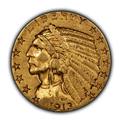 1913 G$5 Indian Head Gold Half Eagle - Luster - SKU-G5081