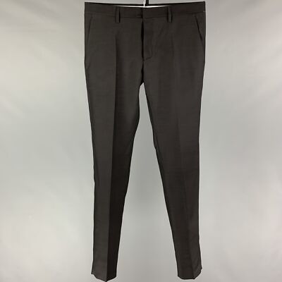 DSQUARED2 Size 32 Black Cotton Silk Button Fly Dress Pants | eBay