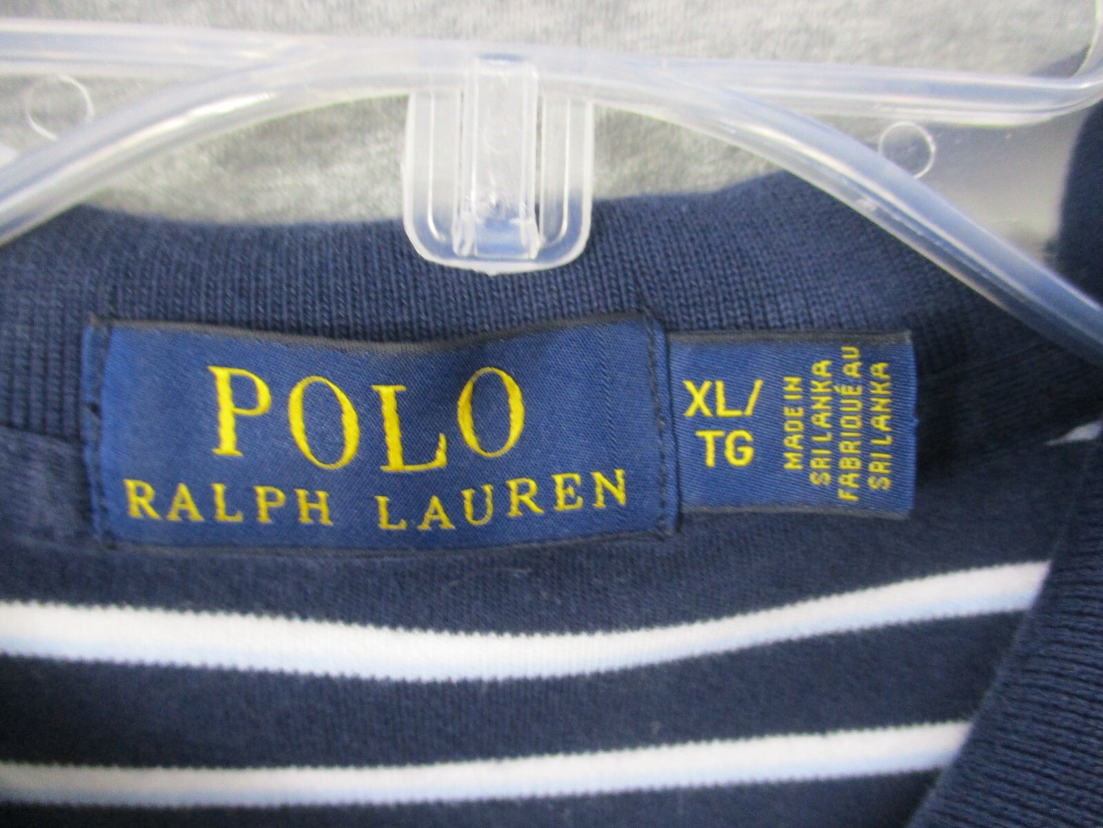 Polo Ralph Lauren camicia XL blu righe carne pony usata in ottime condizioni