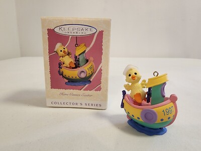 Here Comes Easter Hallmark Ornament 1997, 4th in Series, Duck in Tugboat 