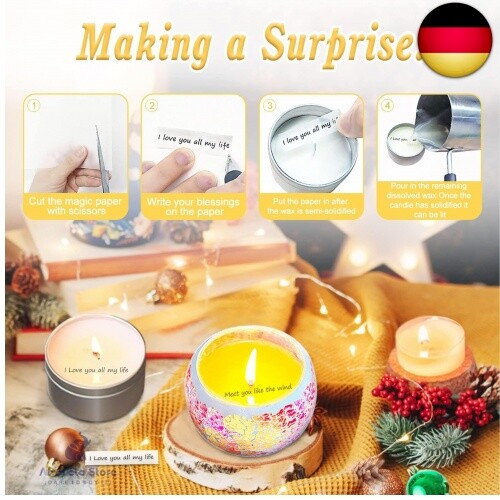 ETUOLIFE Sojawachs für Kerzen,Kerzenwachs zum gießen, Kerzen Selber Machen Set, - Bild 9 von 9