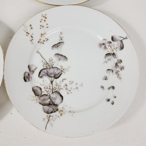 4 Vintage Charles Field Haviland Limoge Pink Flowers Salad Plates - 7 3/8" - Picture 5 of 10